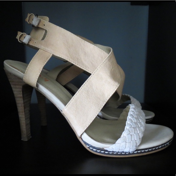 Levity Cream High Heeled Sandal - Picture 3 of 6
